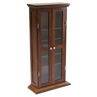 Pemberly Row 45" CD DVD Media Storage Cabinet in Walnut