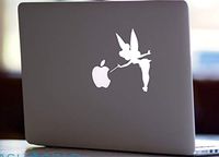 Tinker Bell Version 2 Fairy Peter Pan Disney for MacBook Laptop die-Cut Vinyl Decal Sticker (White)