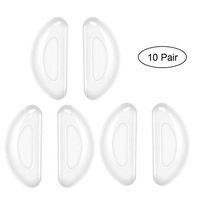 Hamkaw Eyeglass Nose Pads 7mm Sunglass Spectacle Glasses Nose Pads Soft Silicone Adhesive Nose Pads Set Stick On Anti-Slip Nosepads for Eyeglass Glasses Sunglasses (Clear, 10 Pairs)
