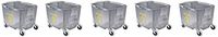 Impact 2635-3G Polyethylene Mop Bucket with 3" Casters, 26-35 qt Capacity, 18-3/8" Length x 15-15/16" Width x 14" Height, Gray (5-(Pack))