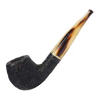 Heather Wood Tobacco Pipe, Curved Solid Wood Tobacco Pipe Gift Smoking (Color : A)
