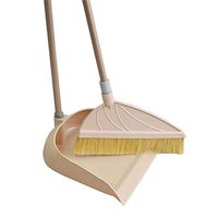 LCAIHUA Broom Dustpan & Brush Sets Long Handle Brush Indoor Sweeping Sweeper Garden Family Living Room (Color : Beige, Size : 86X29CM)