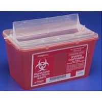 Sharps Safety Monoject Sharps Containers - 4 Qt Red Chimney-Top