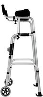 Standard Walkers Walking Aid Walking Stick Folding Rolling Walker and Hand Grip Adjustable Lightweight Travel Walker for Men and Women Aluminum Alloy Walking Frames