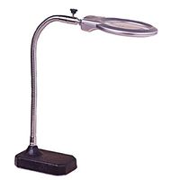 Vision Assist AI LI WEI Magnifier Metal Base Table Lamp Metal Tube with LED Light Magnifying Glass, Suitable for Reading Books Newspaper Maps Coins Jewelry Hobbies and Crafts Auxiliary Supplies