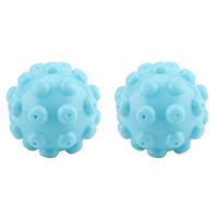 Hazmemejor Laundry Washing Ball - 2Pcs/Set Blue PVC Reusable Dryer Balls Laundry Washing Drying Fabric Softener Ball Accessories