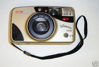 Halina Ansco Silhoutte Zoom Power Zoom Lens 28-52mm 35mm Film Camera Power Zoom/Auto Flash/Red Eye Reduction/DX Camera