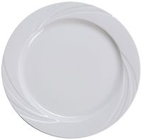 Yanco MM-16 Miami 10.5" Dinner Plate, Porcelain, Bone White Color, Pack of 12