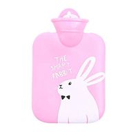 300ml Mini Cute Cartoon Hot Water Bottle Warm Hands for Travel/School,Rabbit