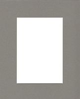 Pack of (5) 11x14 Acid Free White Core Picture Mats Cut for 8x10 Pictures in Sage Green