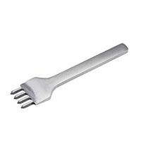 uxcell Leather Prong Punch,White Steel 5mm 4 Prong DIY Craft Handwork Tools Hole Chisel Graving Stitch Punch