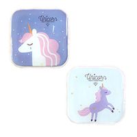 Unicorn Popular Mini Contact Lens Case Box Travel Kit with Solution Bottle,Tweezers Easy Carry Mirror Container 2Pcs