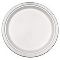 PrimeWare 100% Biodegradable, 100% Compostable Bagasse 10 Inch White Plates (Package of 250)