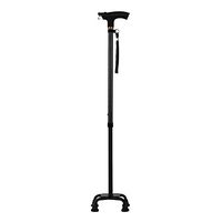 HANGERÂ Crutch LED Flash Light Folding Walking Stick Aluminum T-Handle Non-Slip Corners Stable 86-97cm, A
