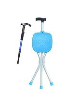 HANGERÂ Crutches Elderly Folding Aluminum Height-Adjustable Triangle Support Massage Chair Non-Slip Handle Suitable for The Elderly/Disabled Traveling/Sports/Mountain/Fishing, D