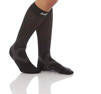 Mojo Compression Socks Unisex Elastic Graduate Knee Length with Power Style Design and Cushioned Foot & Heel | Improve Muscle Endurance | Made with Coolmax | Small | Black