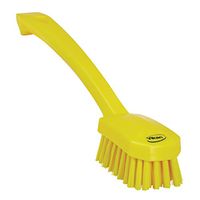 Vikan 30886 Small Utility Brush, Polyester Bristle, 2.76" Height, 1.57" Width, 10.24" Length, Polypropylene, Yellow