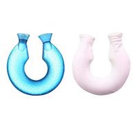 U-Shape Hot Water Bottles with Removable Plush Cloth for Neck Care