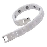 Kstyle Jewelry 10mm White Tungsten Magnetic Hematite Mens Bracelet 7.9" B658