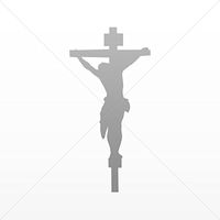 Religion Various sizes Decals Stickers Jesus Christ Cross Symbol Tablet Laptop Weat Gray (4 X 1.96 Inches)