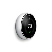 Google, T3019US, Nest Learning Thermostat, 3rd Gen, Smart Thermostat, Polished Steel, Works With Alexa