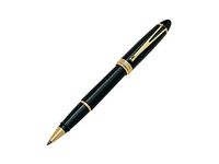 Aurora Ipsilon Deluxe Black w/ Gold Trim Rollerball Pen - AU-B72N