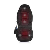 AMD7HPCMT Massage Cushion Electric Massage Cushion，Massage Cushion for car seat，with 5 Vibrating Motors and Heating Pad，Back Massager Relieve Muscle Pain for Back Shoulder and Neck Back Massager
