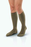 JOBST forMen Knee High 30-40 mmHg Ribbed Dress Compression Socks, Closed Toe, Medium, Khaki