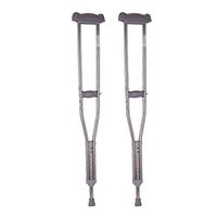 Thick Stainless Steel Underarm Crutches Can Be Adjusted Height Non-Slip Wear-Resistant Cane Walker for The Elderly Limited Action Assistance 1 Pair (Size : 115~135cm)