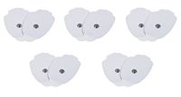 Electrode Pads 5 Pairs for Tens Unit TENS Electrodes Premium Quality Self Adhesive Sticky Gel Pads Acupuncture Points Snap on Electrodes Pads [30 Days Money Back Guaranteed]