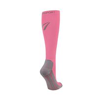 TheraSport 20-30mmHg Moderate Compression Athletic Performance Socks (Pink, Large)