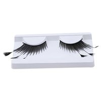 Meolin Handmade 1Pair Feathers False Eyelashes For Fancy Dress Party,black,4.291.950.58inch