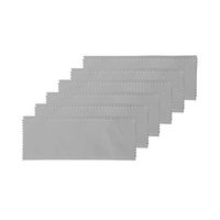Noble Microfiber Cleaning Cloths – Perfect for Cleaning Eyeglasses, Camera Lenses, iPad, Tablets, Phones, iPhone, Android Phones, and Other Delicate Surfaces (Grey, 6" x 7" - Pack of 6)