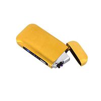 KAKAKA Arc Lighters/Pulsed Lighter/Electronic Lighter, Windproof, Flameless,Mini USB Charging Lighter (Gold)