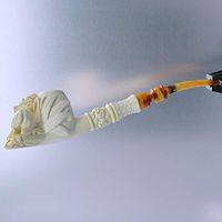 Master Carver Cevher Deer Resting Meerschaum Pipe M99014