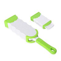 Shop LC Delivering Joy Green White Reusable Pet Fur Remover with Self Cleaning Base Includes Travel Size Brush