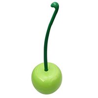 Tuliptown Lovely Cherry Shape Toilet Brush with Holder Creative Lovely Useful Lavatory Brush &Holder Set (green)