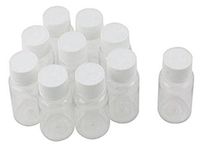 12PCS Empty Refillable Clear PET Plastic Pill Container Box Bottles Case Storage Holder Dispenser Organizer with Screw Cap for Medicine Tablet Solid Powder Capsule Chemical Vitamin 80ml/2.7oz
