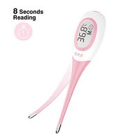 Digital Thermometer Oral Thermometer for Fever Thermometer for Adults Baby Digital Rectal Thermometer Basal 8 Seconds Fast Body Temperature Thermometer Medical Thermometers for Adults and Kids (Pink)