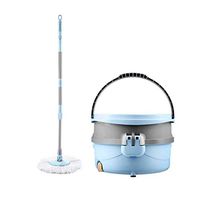 BTYAY Mop， Hand Pressure Single Drive Spinning Mop and Bucket Cleaning Set-360 Degree Spinning with Two Mop Heads Hand