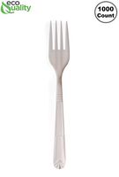 Heavy Weight Plastic Forks White 1000pcs - Disposable Cutlery Forks, Recyclable, Fork - Great for Parties, Office, BBQ, Restaurants and Togo