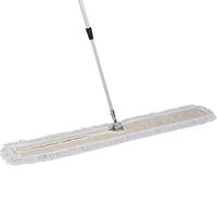 Tidy Tools 60 Inch Industrial Strength Cotton Dust Mop with Extendable Metal Telescopic Handle and Frame. 60'' X 5'' Wide Mop Head with Cut Ends