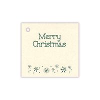 25 Merry Christmas Kraft Hang Tags (2"x2-1/8") & 100 Cut Strings Included. Personalize & Price Your Crafts & Gifts.
