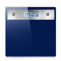 CHENNAO High Accuracy Skidproof Digital Body Weight Bathroom Scale, Electronic Scale with Step-On Technology, 3.2in Backlight LCD Display, Stylish Blue Glass Easy to Clean Design,180kg Capacity