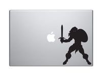 Comic Book Style - Super Hero Silhouette Viking Version 9-5" Black Vinyl Decal Sticker Car Macbook Laptop