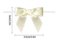 Beige Gift Bows,Twist Tie Bows for Bakery Candy Lollipop Cello Bag(50 Pack)