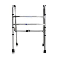 TYJ-USA Walker, Elderly Children's Walker, Aluminum Alloy Adjustable Frame Cane (Color : Silver, Size : 43-50cm)
