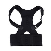 Exceart Back Posture Corrector Health Care Adjustable Shoulder Belt Support Brace for Lower Upper Shoulder Back Pain XL
