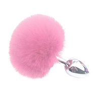 Mini Metal Aańus Plúg Imitation Rabbit Tail Plush Se#x Toy Cosplay for Women Men