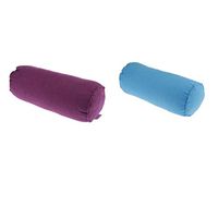 dailymall 2pcs Neck Roll Bolster Pillow Round Massage Footrest Cushion Blue Purple